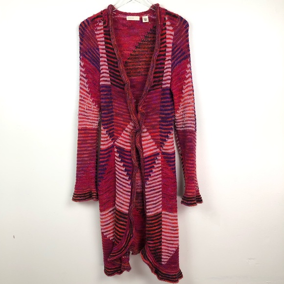 Anthropologie Sweaters - Anthro/ Sleeping In Snow Long Duster Cardigan Sz M